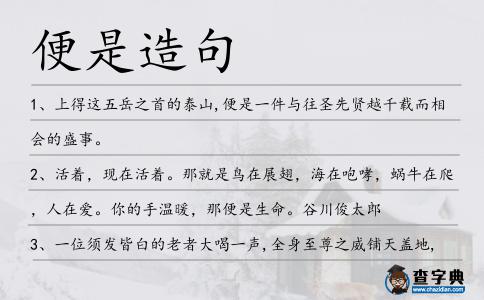 便是造句