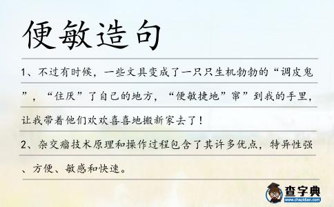 便敏造句
