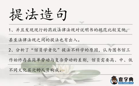 提法造句