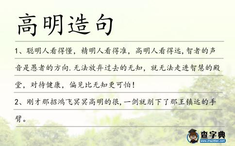 高明造句