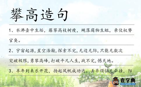 攀高造句