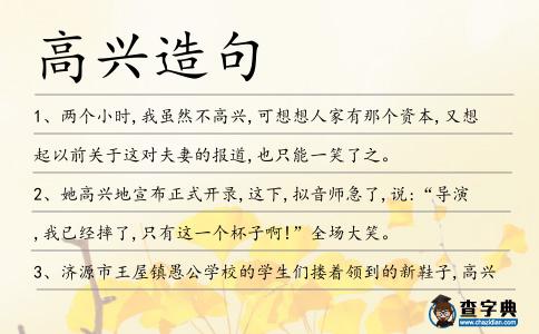 高興造句