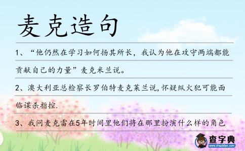 麥克造句