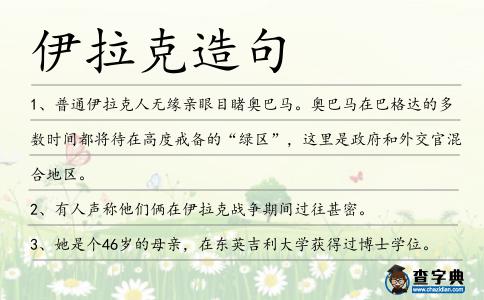 伊拉克造句