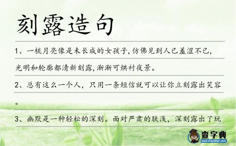 刻露造句
