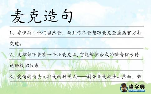 麥克造句