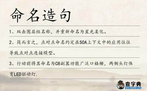 命名造句