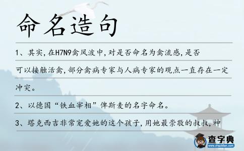 命名造句