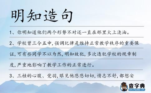 明知造句