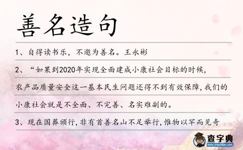 善名造句