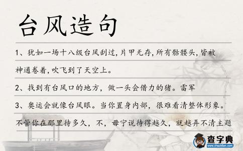 臺風造句