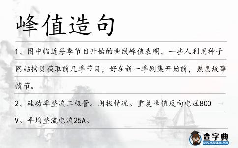 峰值造句