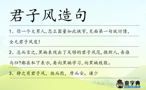君子風造句