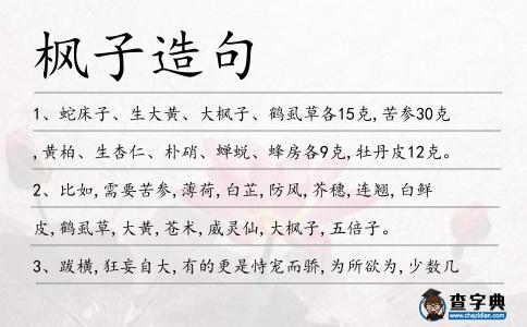 楓子造句