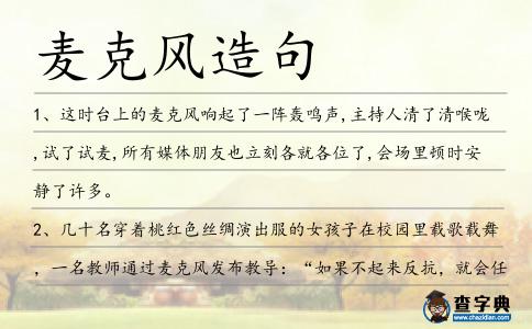 麥克風造句