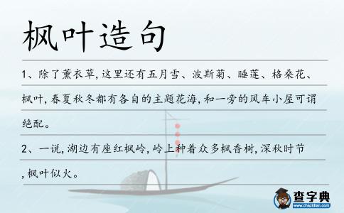 楓葉造句