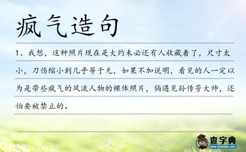 瘋氣造句