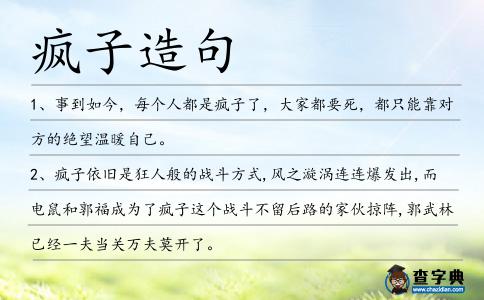 瘋子造句