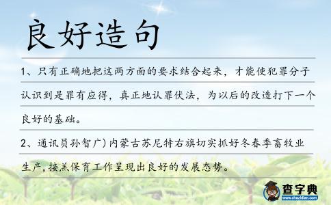 良好造句