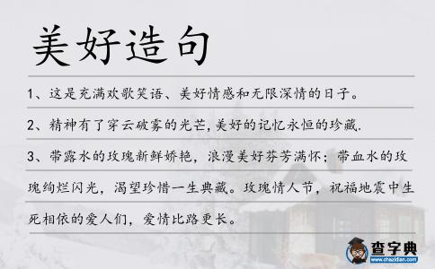 美好造句