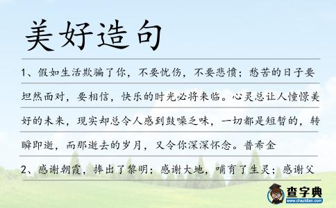 美好造句