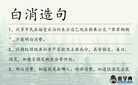 白消造句