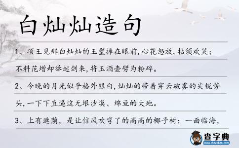 白燦燦造句