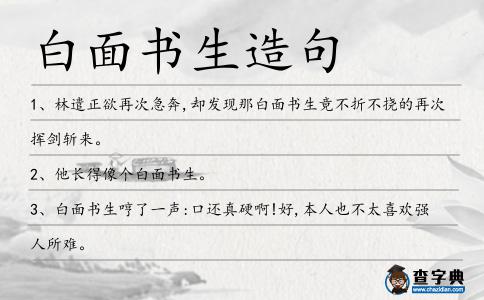 白面書生造句