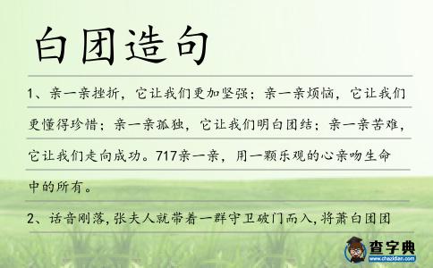 白團造句
