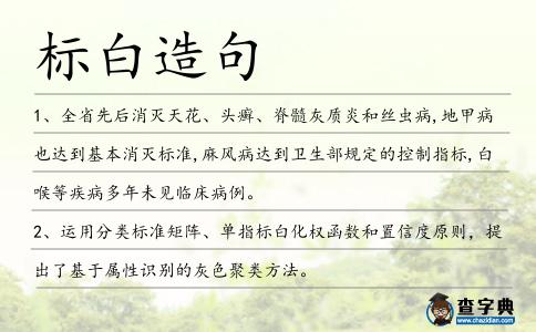 標(biāo)白造句