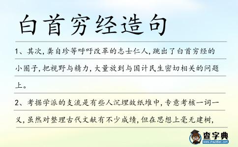 白首窮經造句