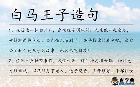 白馬王子造句