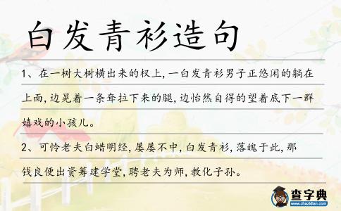 白發青衫造句