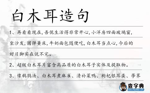 白木耳造句