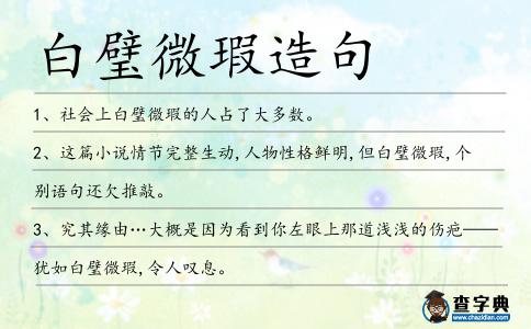 白璧微瑕造句