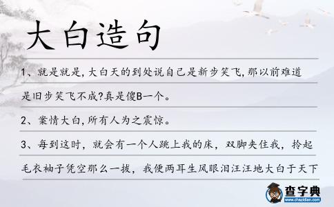 大白造句