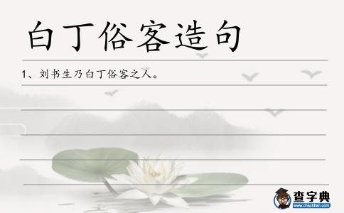白丁俗客造句