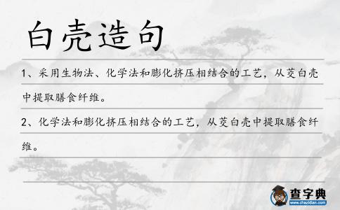 白殼造句