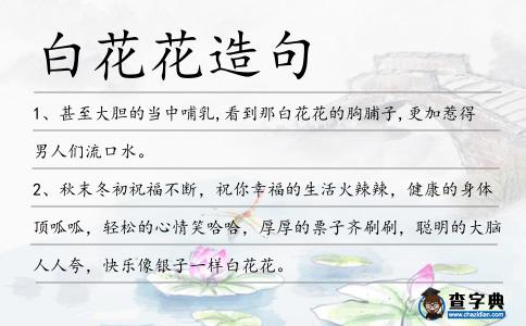 白花花造句