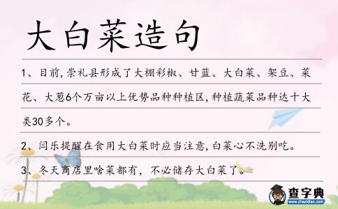 大白菜造句