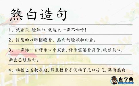 煞白造句