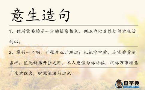 意生造句