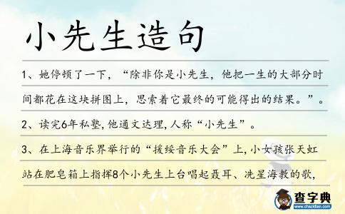 小先生造句