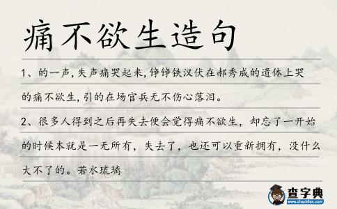 痛不欲生造句