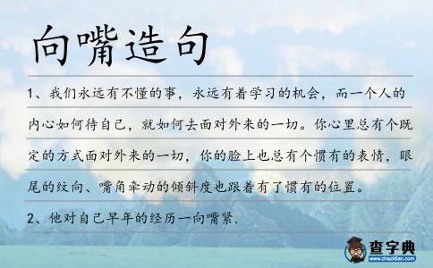 向嘴造句