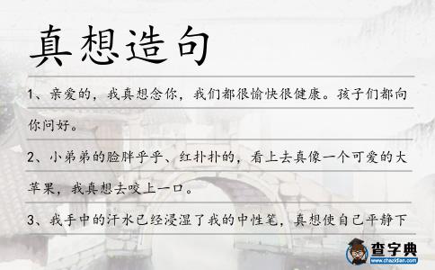 真想造句