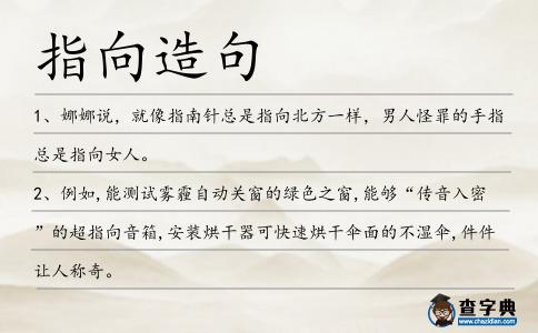 指向造句