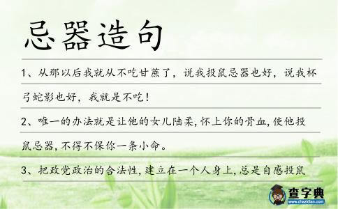 忌器造句
