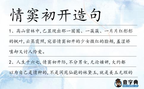 情竇初開造句