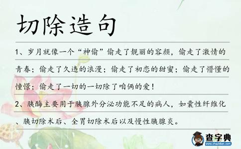 切除造句